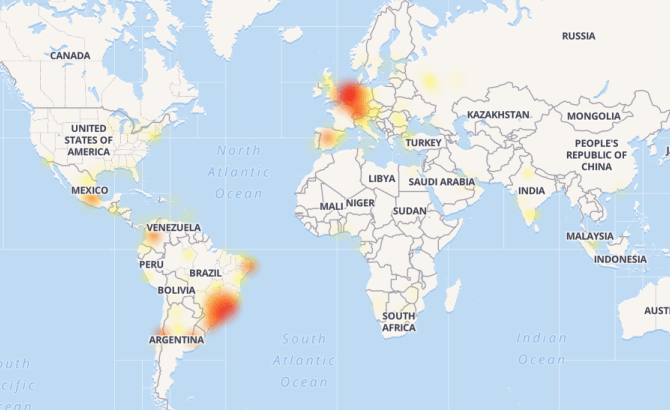 WhatsApp caído en México, España, Brasil y parte de Europa